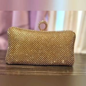 Dexmay Rhinestone Crystal Ring Clutch